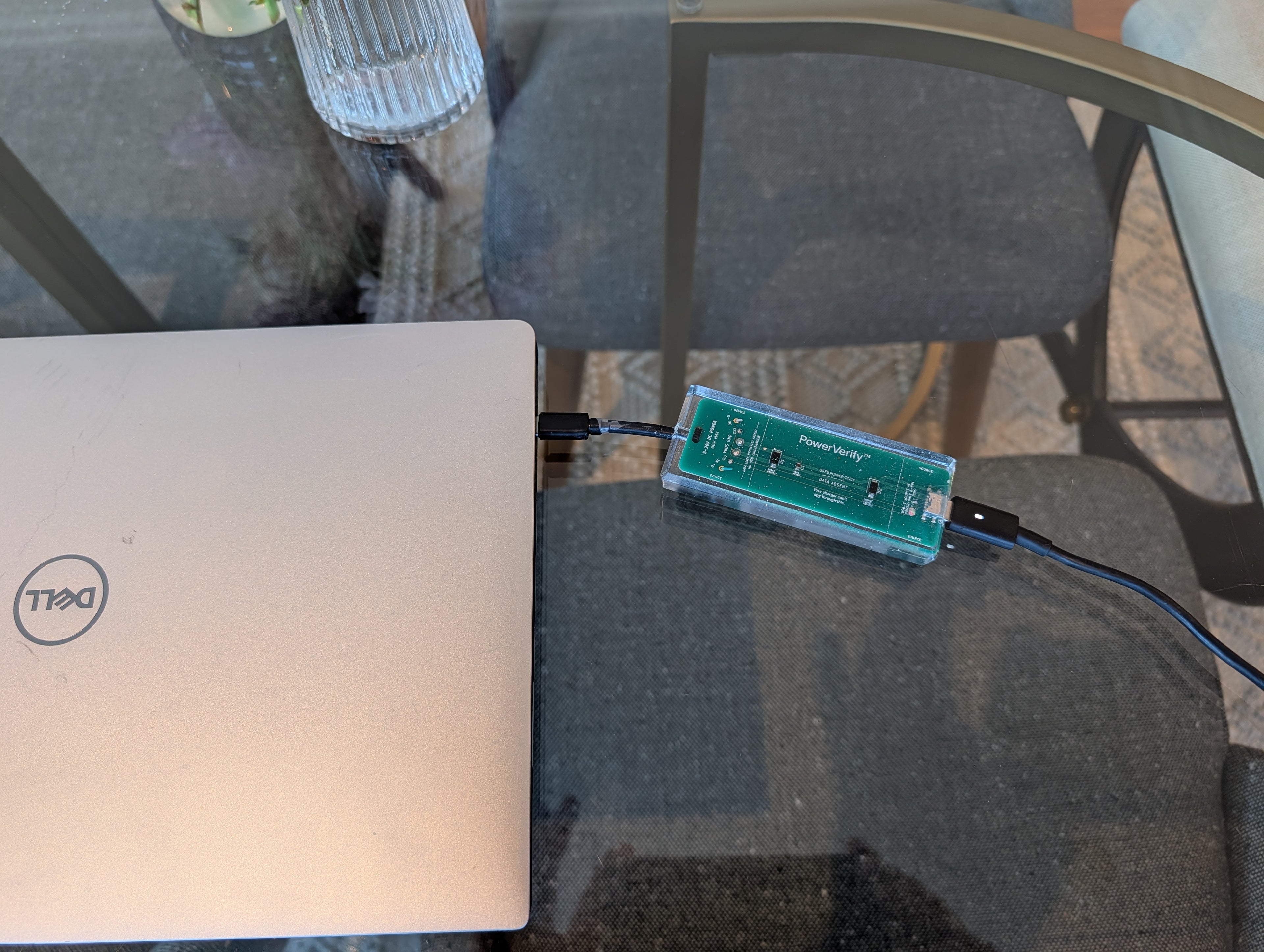PowerVerify — Verifiable Power-Only USB-C Charging Cable (No Data D+/D− Lines)
