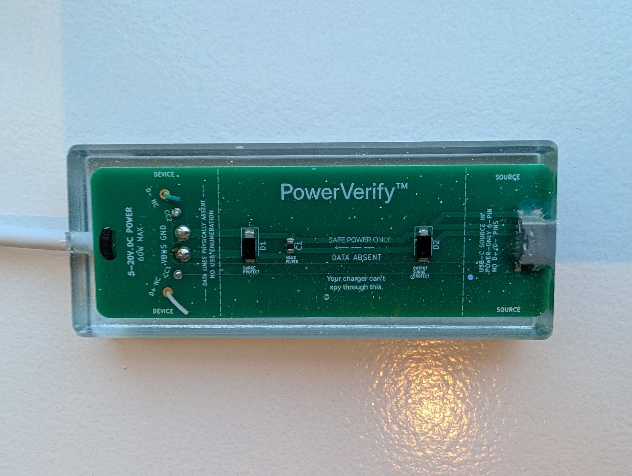PowerVerify — Verifiable Power - Only USB - C Charging Cable (No Data D+/D− Lines) - ZKNOT